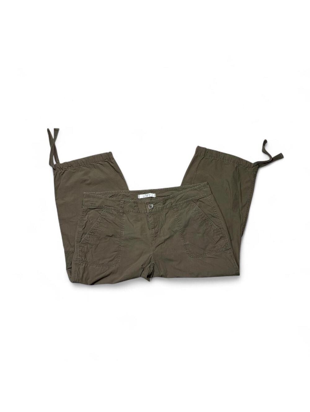 vintage y2k indie kidcore LOFT capri olive green cargo pants